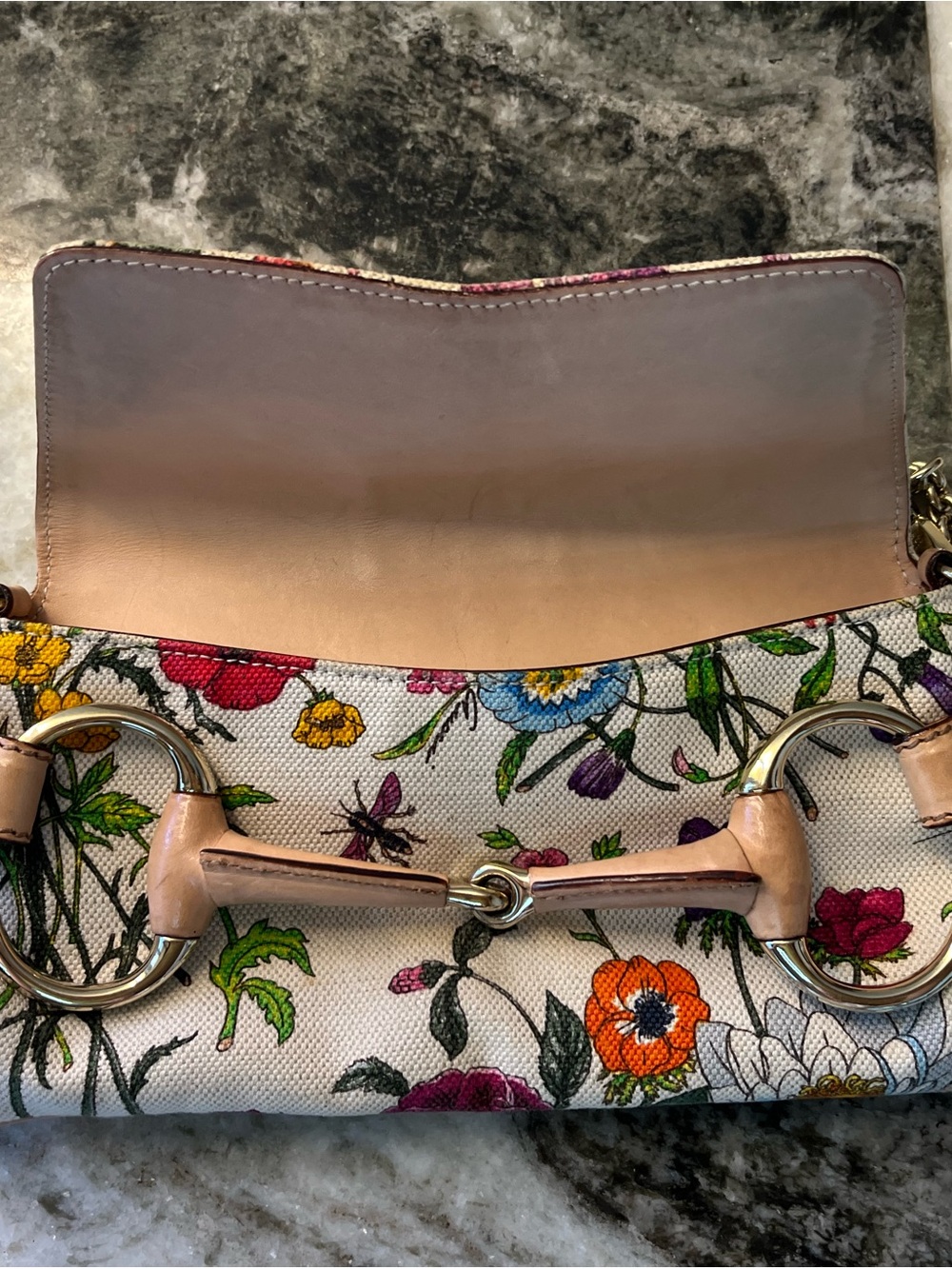 Gucci FLORA Horsebit Gold Chain Evening purse MINT - RARE / TOM FORD ERA - Picture 3 of 15